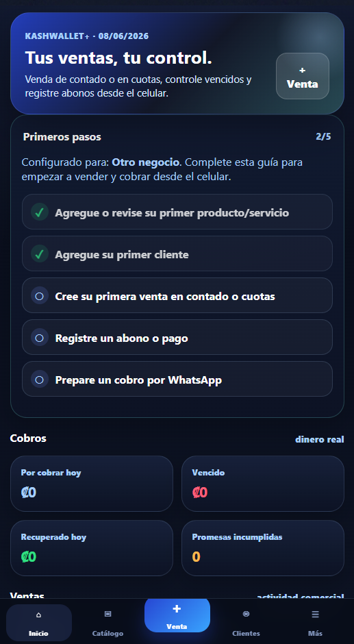 Dashboard móvil