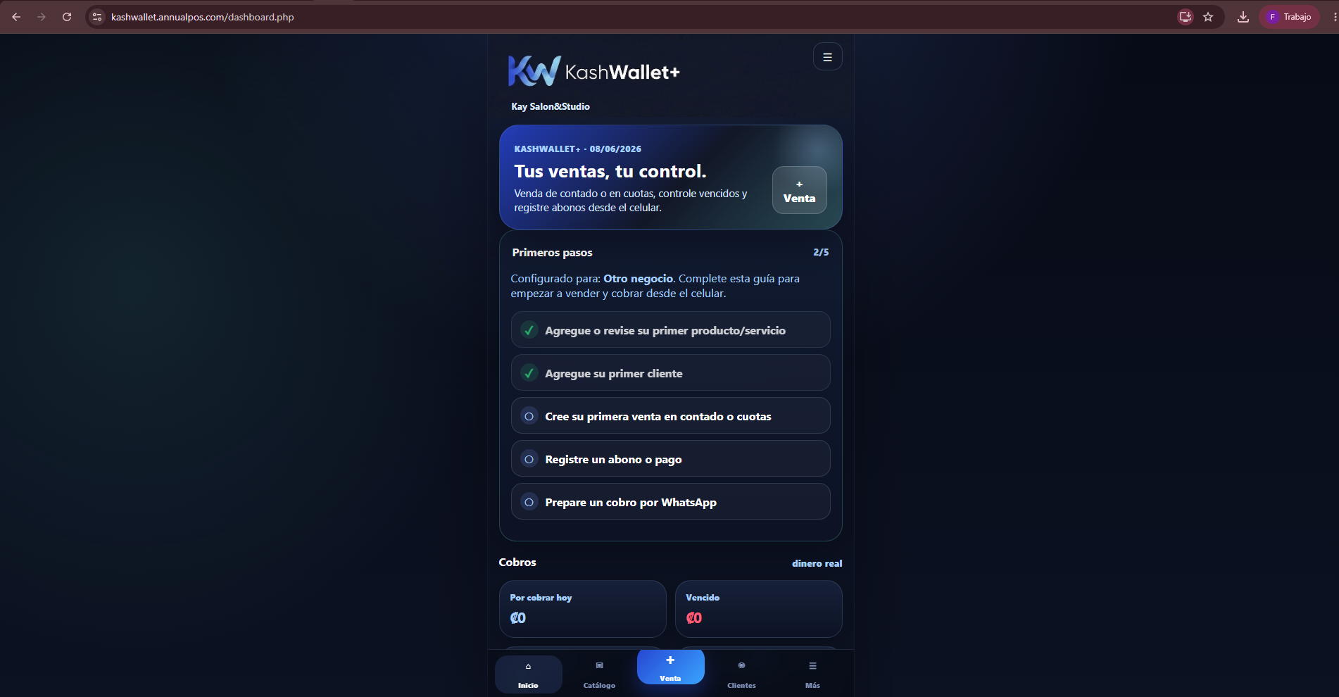 Dashboard KashWallet+
